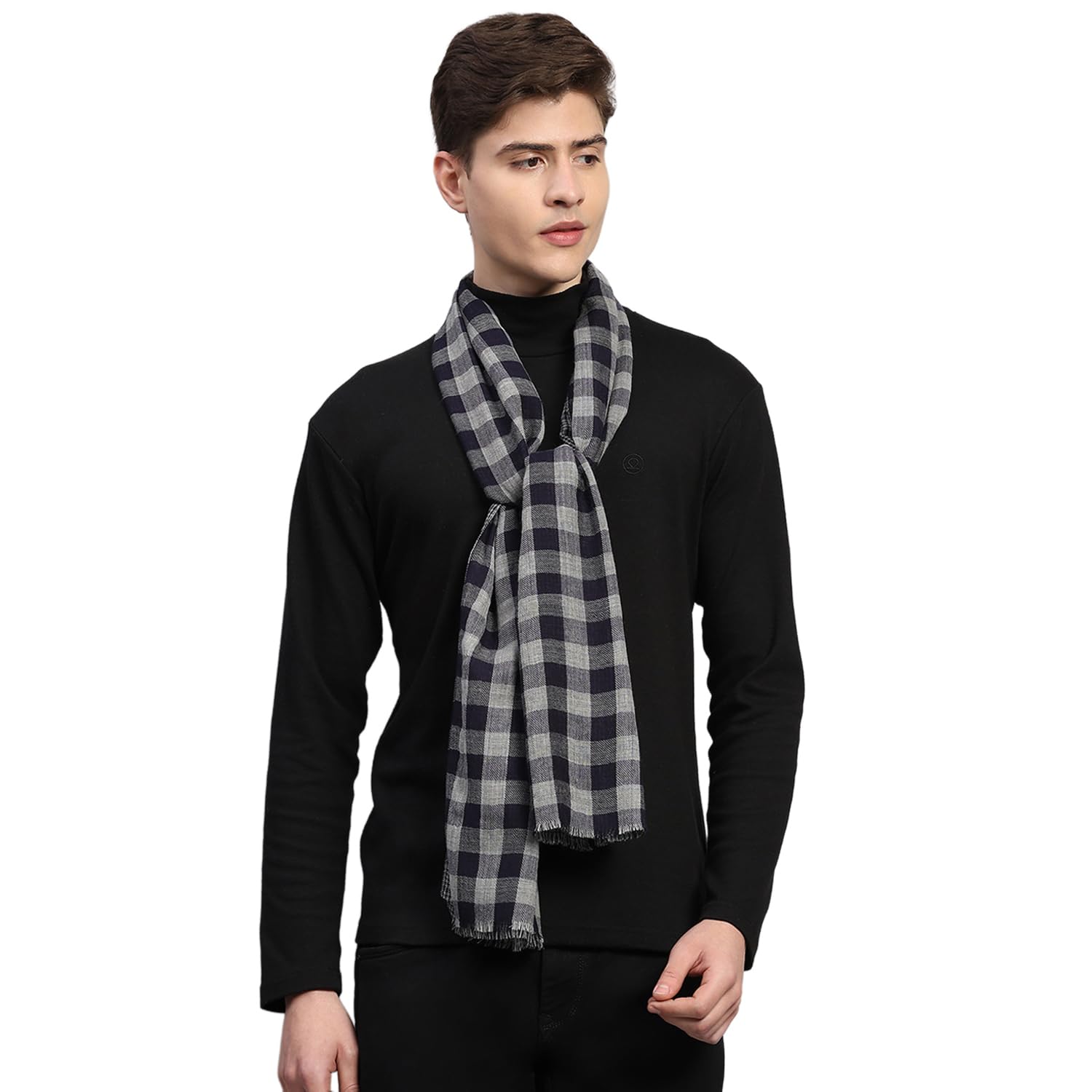 Mens Regular Fit Self Design Muffler | Soft Warm Scarf for Men | Stylish Wool Neck Wrap for Cold Weather | Trendy Winter Wear Accessory for Men (Pack Of 1)-image-41