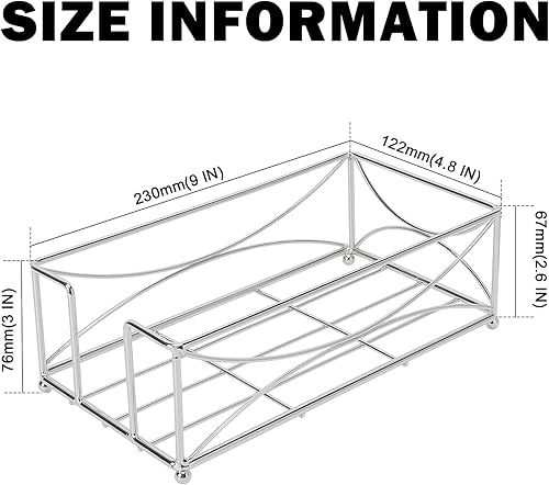 Miniatura 2 de Livabber Servilletero de metal para baño, toalla de mano de papel de baño, moderna bandeja para servilletas para encimera, mesa, cocina, comedor