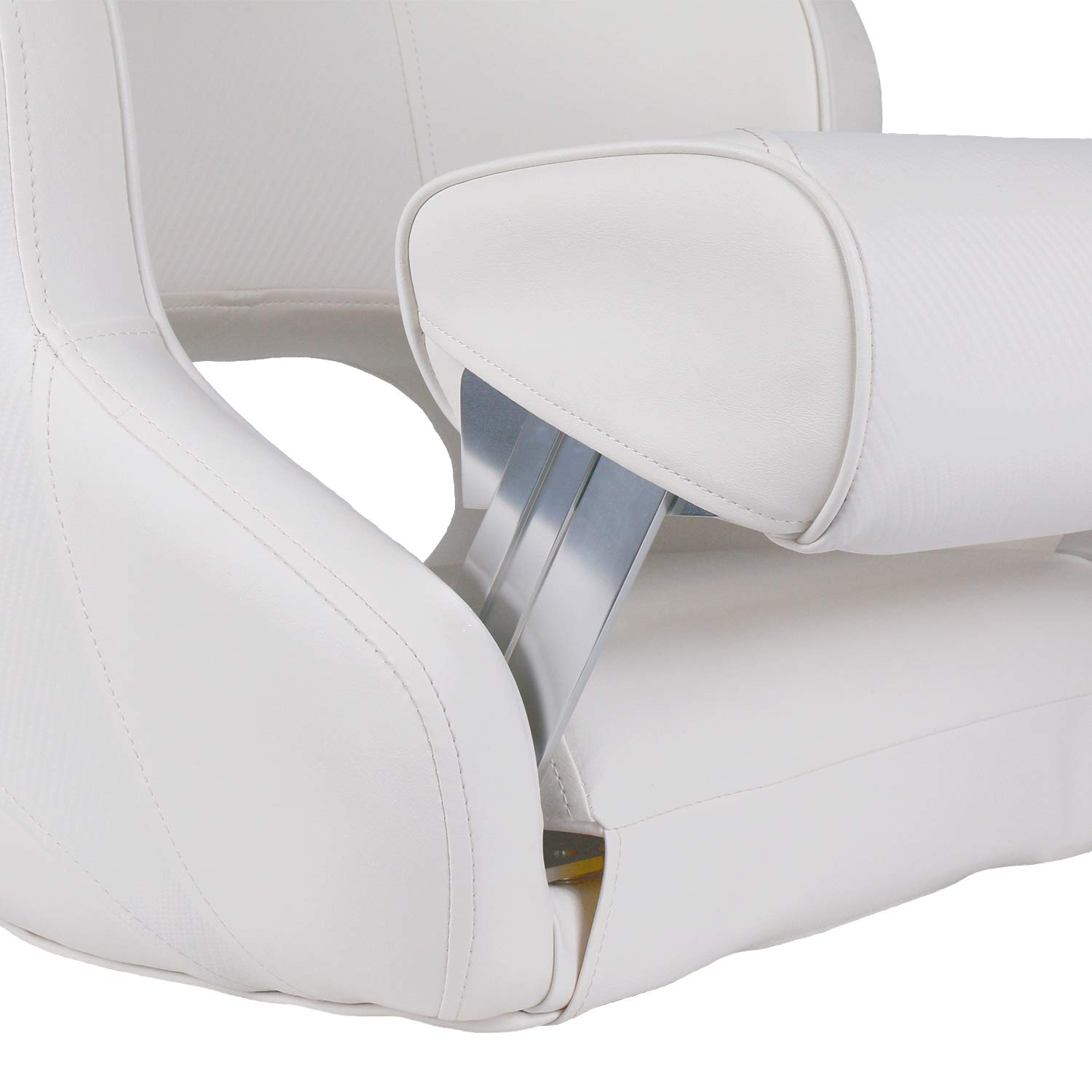 Leader Accessories Due toni Capitani Secchiello Sedile Barca Sedile Premium Sport Flip Up Boat Seat (Modello A - Bianco)