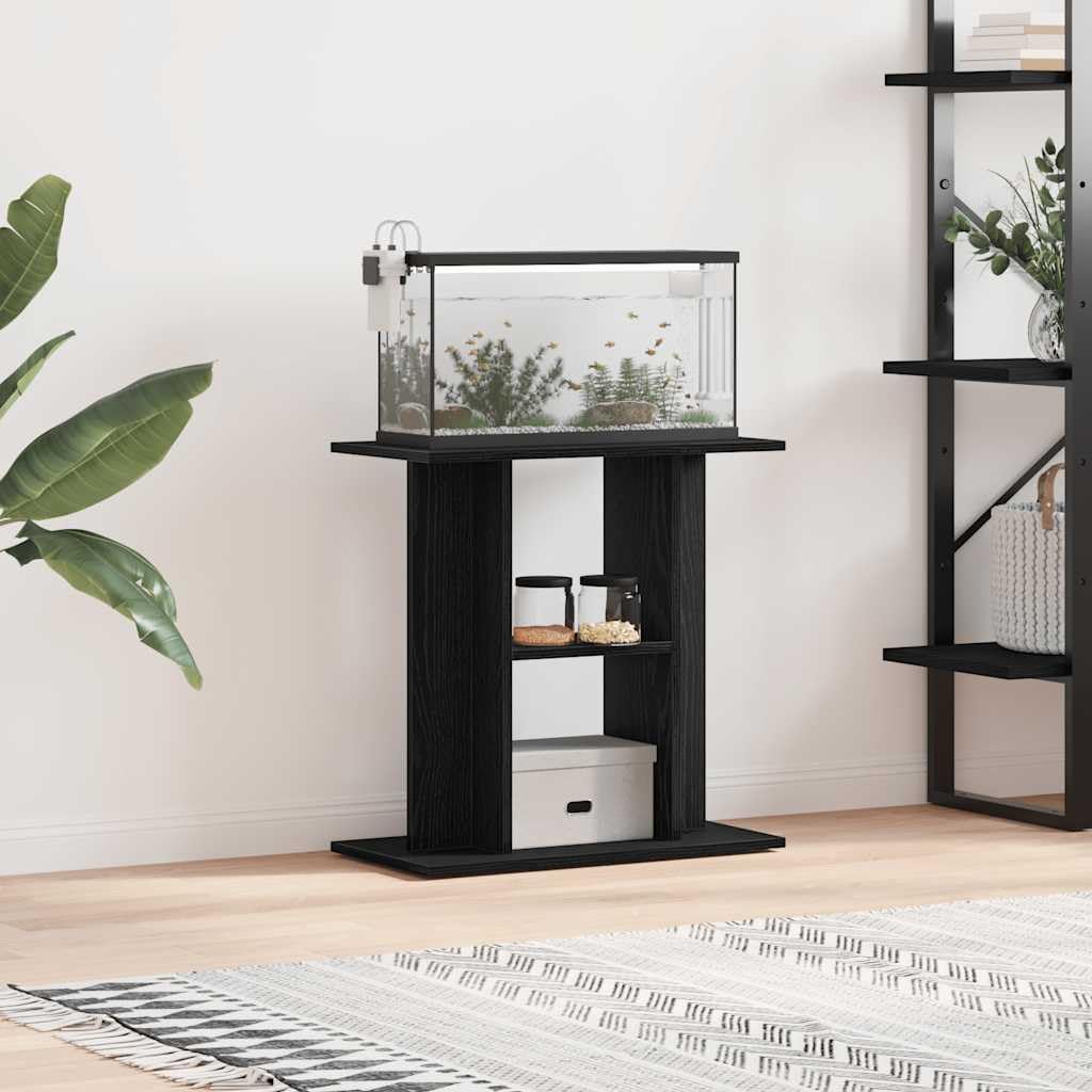 vidaXL Aquariumständer Schwarze Eiche 60 x 30 x 60 cm Holzwerkstoff