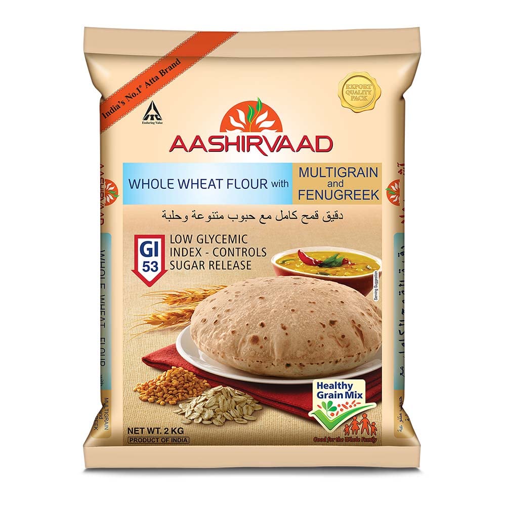 Buy AASHIRVAAD Whole Wheat Flour with Multigrain & Fenugreek, Low