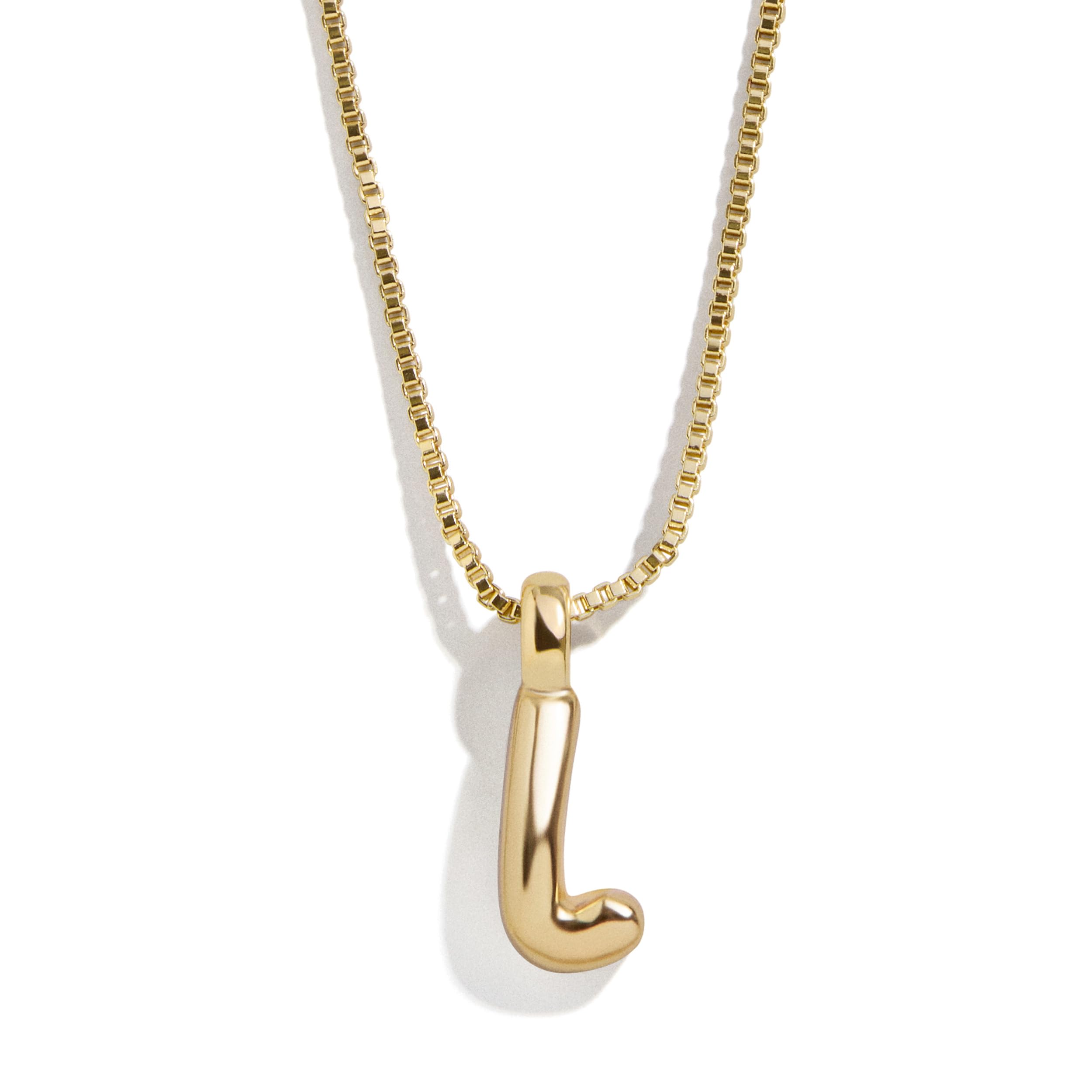 BaubleBar Gold-Plated Initial Necklace