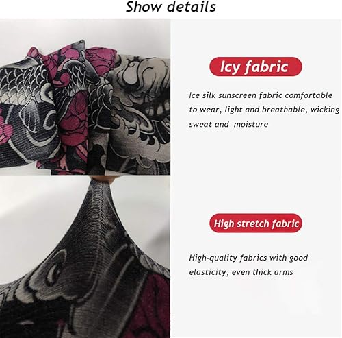 Miniatura 3 de DZC Mangas de brazo de compresión deportivas personalizadas Béisbol Baloncesto Fútbol Juvenil y Adulto Tamaño Hombres y Mujeres Tattoo Sleeve Covers