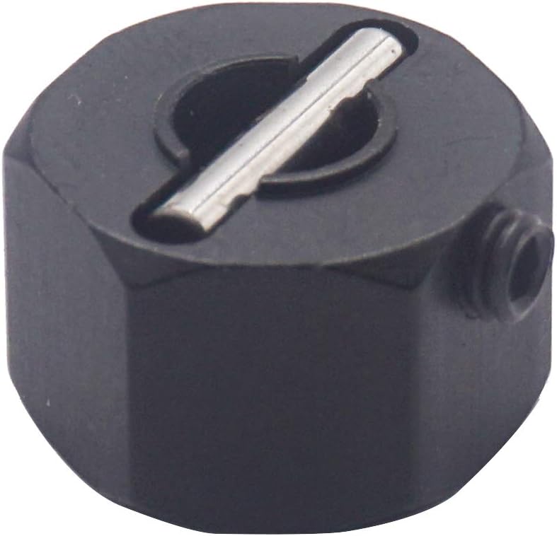 Share Goo Aluminum Alloy 12mm Wheel Drive Hex Hub Adapter with Pins Compatible with Axial SCX10 90046 Tamiya CC01 1/10 RC Crawler Car (8mm Thickness)