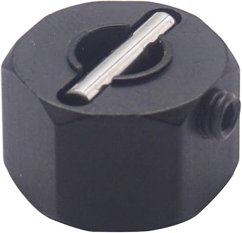 Miniatura 4 de Compartir Goo Aleación de Aluminio 0.472 in Rueda Drive Hex Hub Adaptador con Pasadores Compatible con Axial SCX10 90046 Tamiya CC01 110 RC Crawler