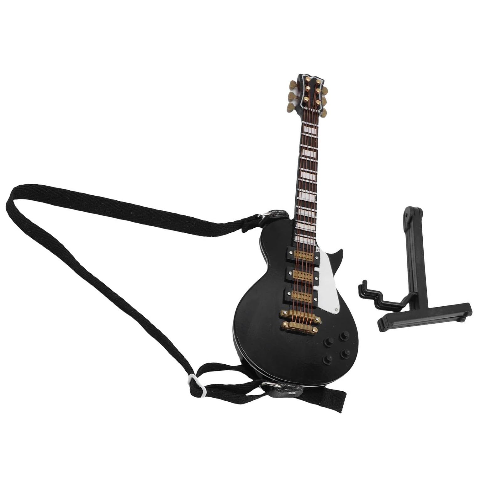 Ozdoby na instrumenty muzyczne Miniaturowa gitara ze stojakiem i futerałem ozdoba instrumentu muzycznego