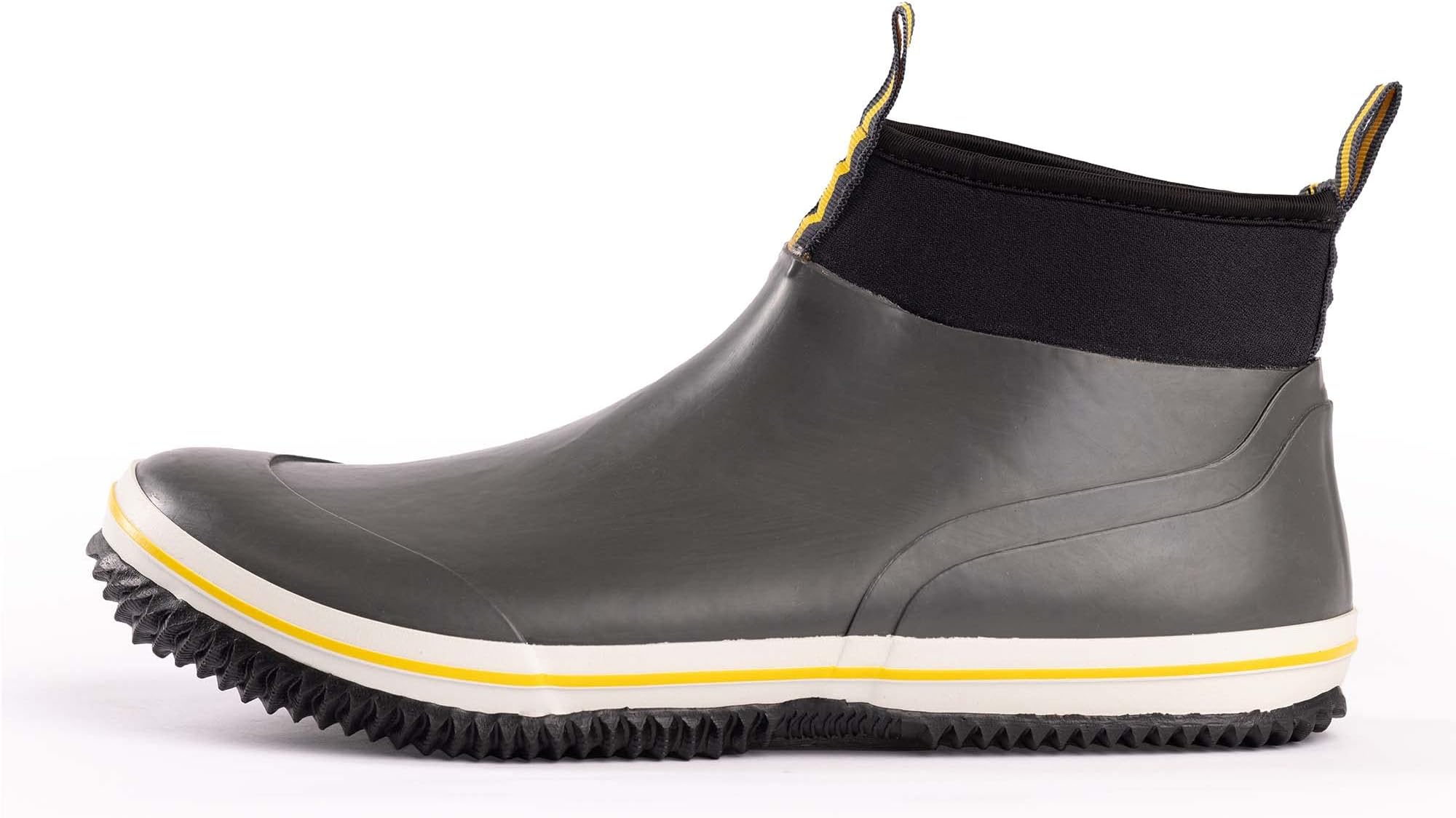 Men's 6 inch Ankle High Rubber Rain Boot, Grey