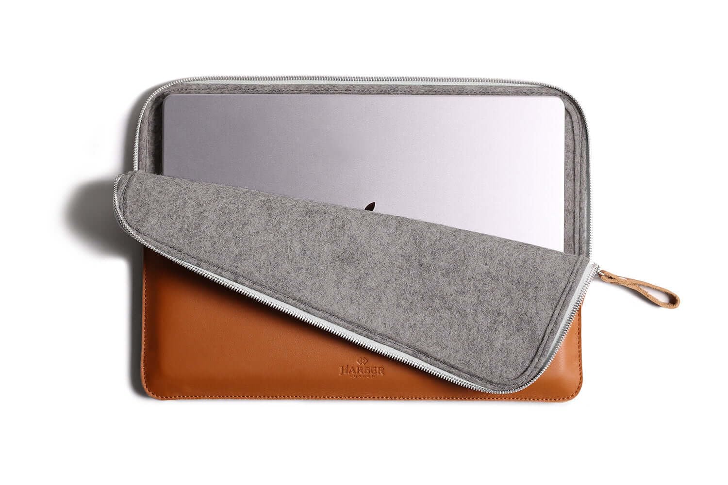 Harber London - Funda fina de piel para portátil S7 | Compatible con MacBook PRO 15" (2012/2015) | Azul marino | Hecho a mano con materiales certificados duraderos y ecológicos