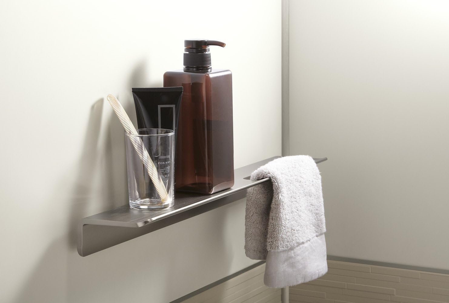 Kohler K-97622-BNK Choreograph 14" Floating Shower Shelf, Anodized Brushed Nickel