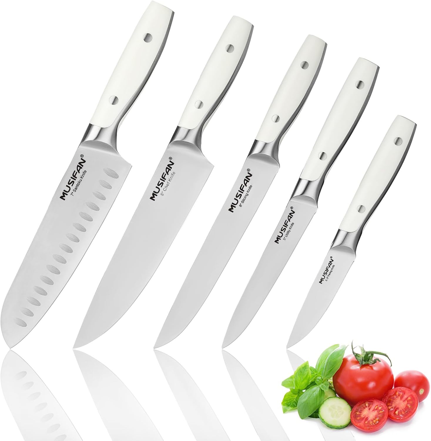 5-Piece Chef Knife Set, Professional Ultra Sharp Kitchen Knives For Cooking High Carbon Stainless Steel, With Ergonomic Handle Design (five) 5-Piece Chef Knife Set, Professional Ultra Sharp Kitchen Knives For Cooking High Carbon Stainless Steel, With Ergonomic Handle Design (five)