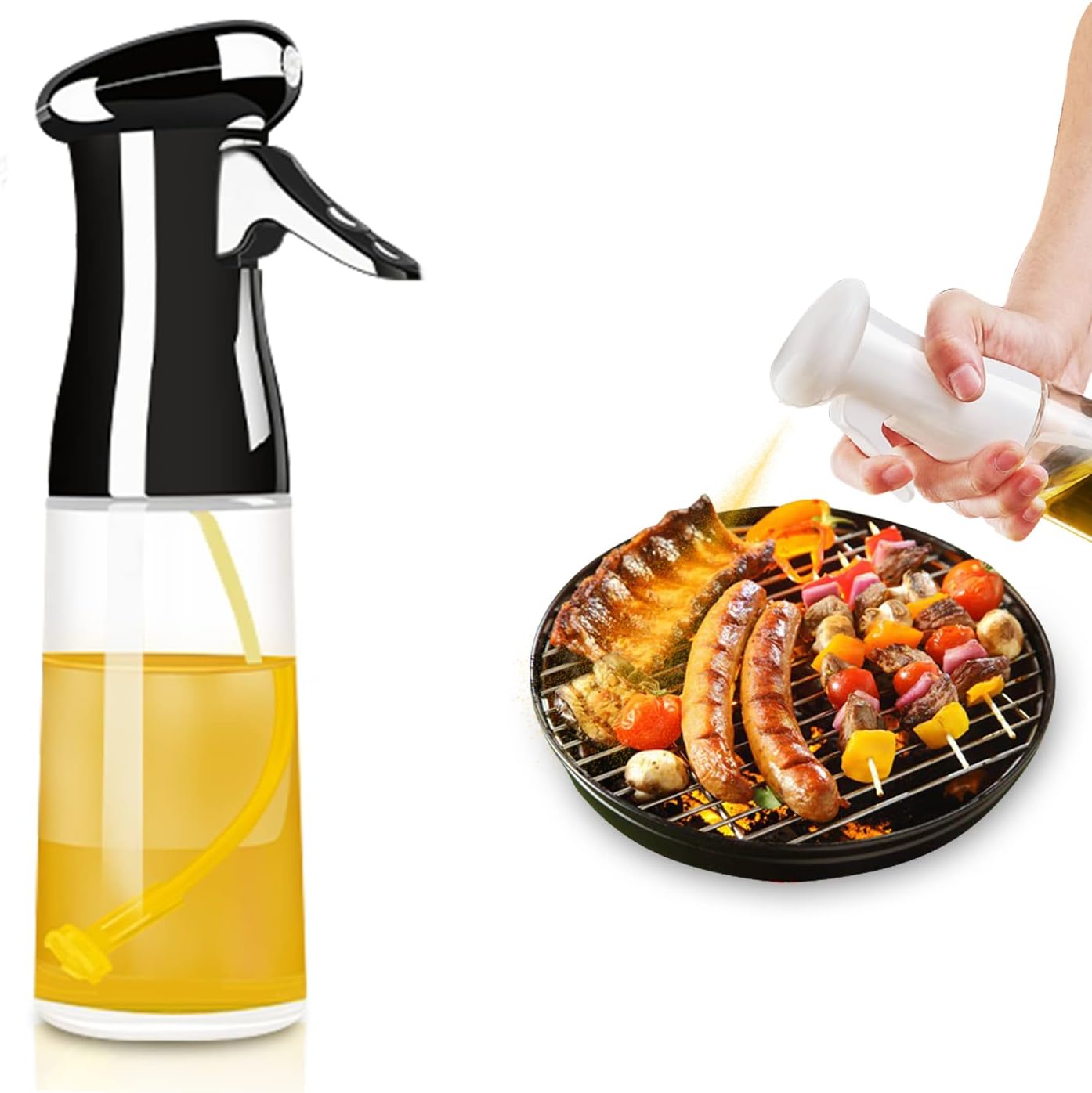 Olive Oil Sprayer, Transparent Foodgrade Oil Mister, Portable Cooking