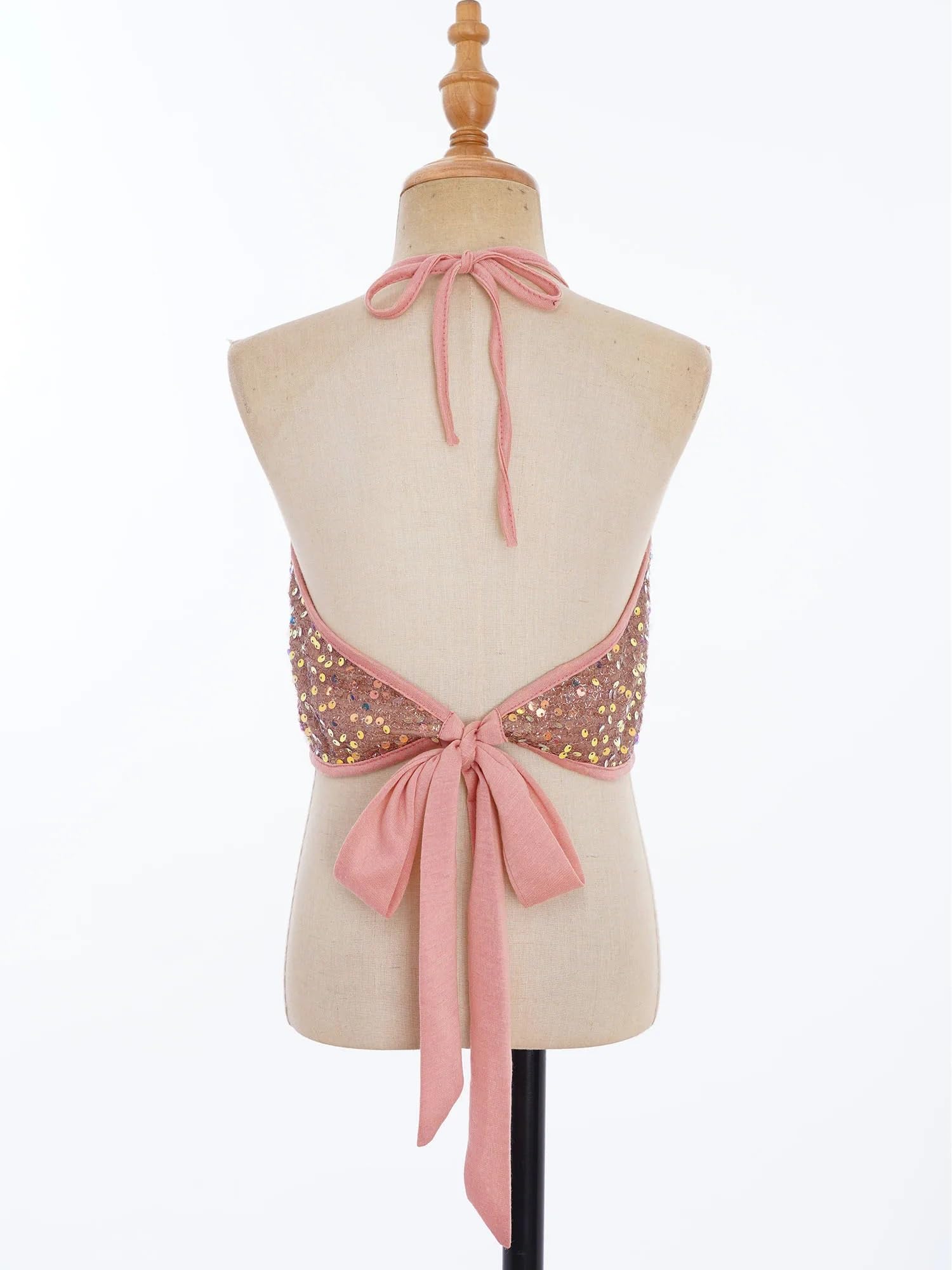 INOKAI Chaqueta de Danza Ballet Chaleco de Lentejuelas for niñas, Camisola, Ropa de Calle, Top Corto de Baile de Ballet, Traje de actuación de Baile de salón Latino de Jazz