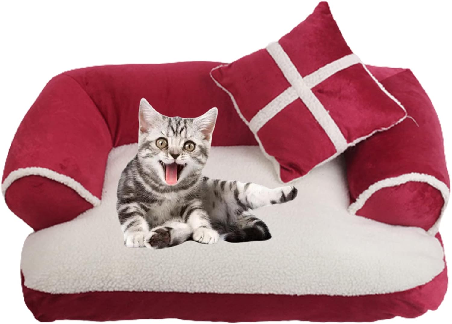 Dog Kennel Cat Kennel Pet Supplies Autumn and Winter Warm Dog Pad Removable and Washable Dog Sofa Comfortable Pet Bed Send Pillow