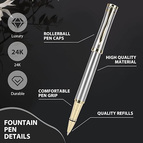 Miniatura 3 de cheericome Bolígrafo de lujo  Bolígrafo profesional, bolígrafo ejecutivo, bolígrafo diario, perfecto para escritura suave y sedosa, con caja de