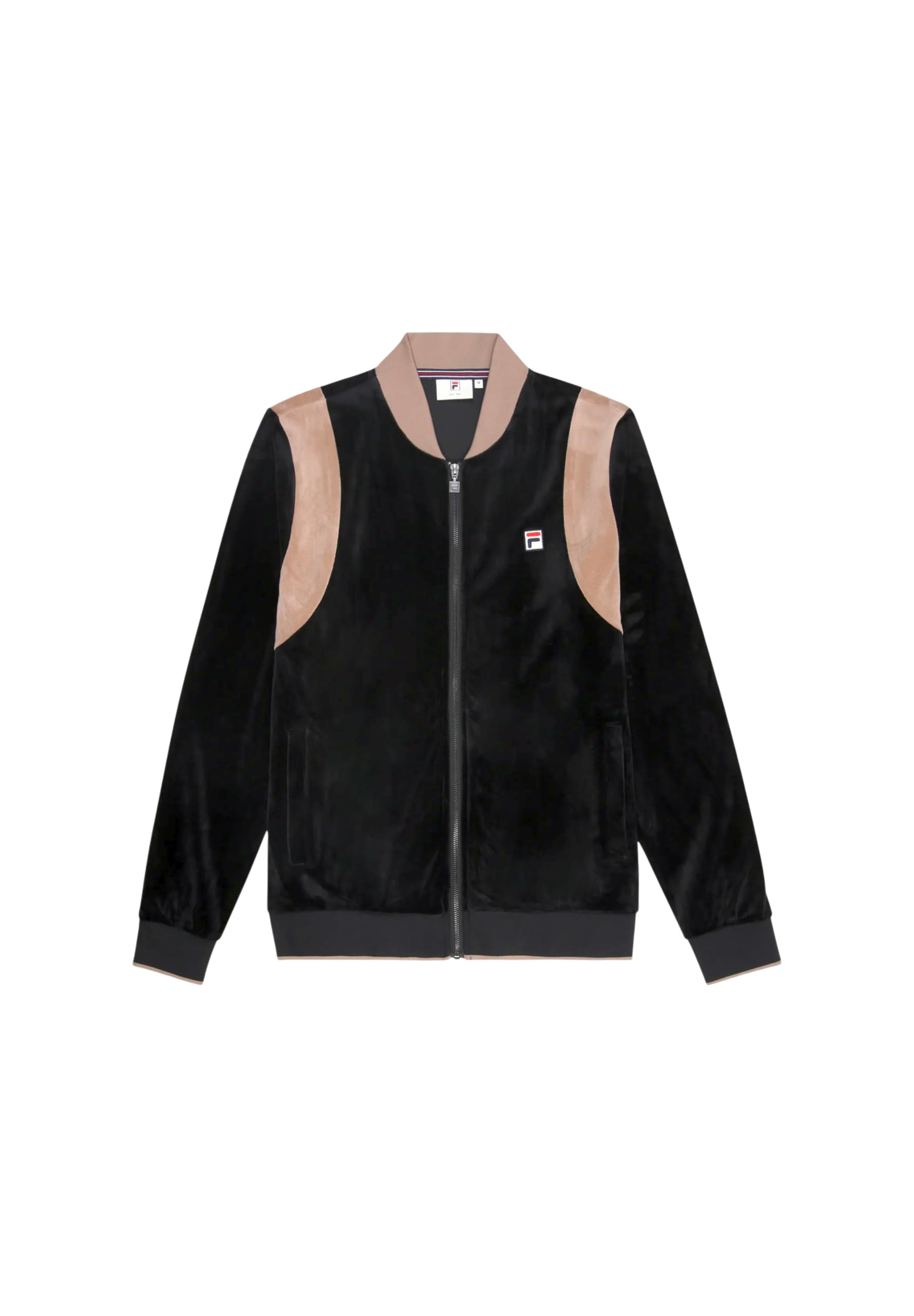 FILA Adriano Tracksuit, (FAM1088-83071) Black/Taupe, Tuta retro completa ciniglia uomo