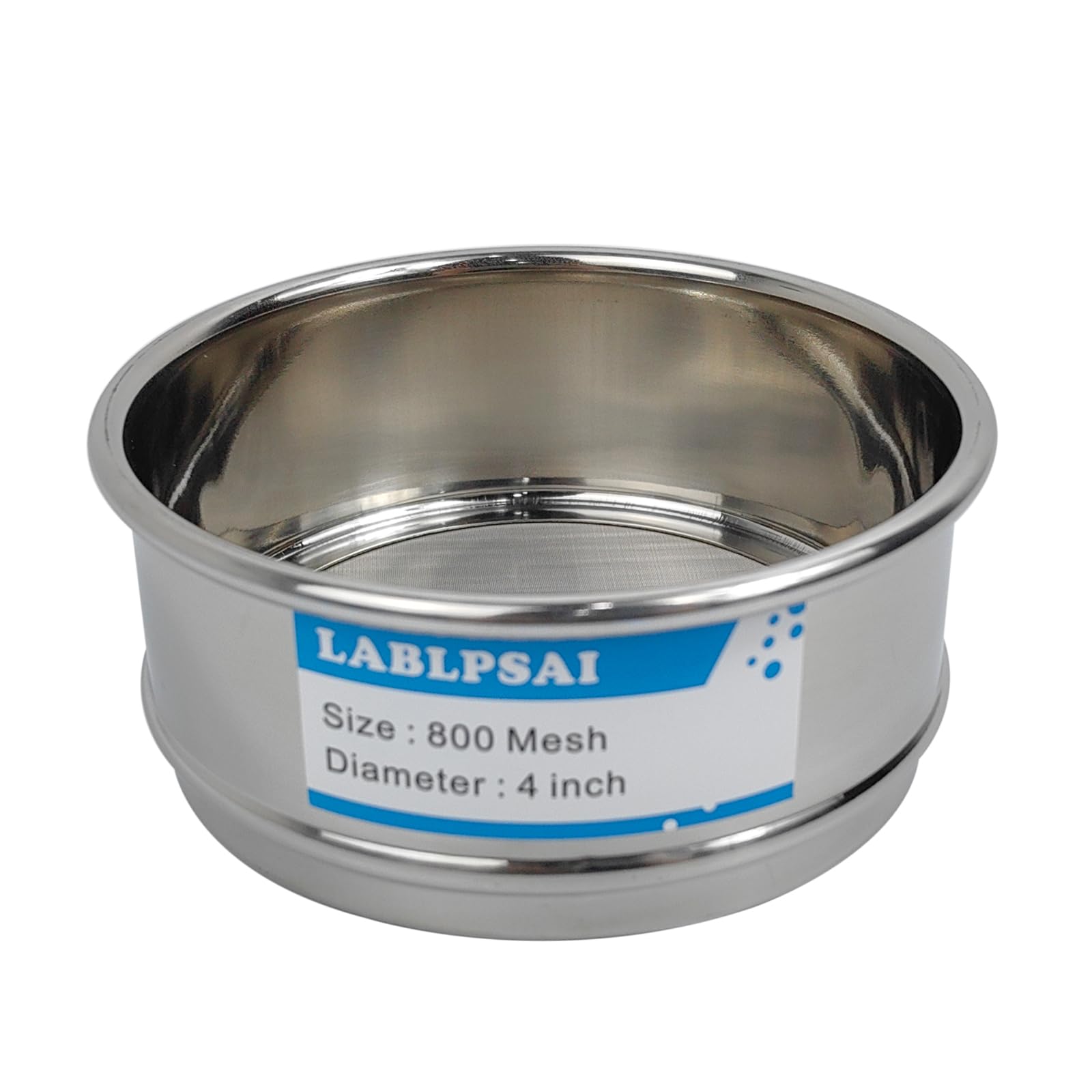 800 tamices de malla de laboratorio de 10 cm de diámetro, acero inoxidable 304, tamiz de prueba para laboratorio industrial y hogar