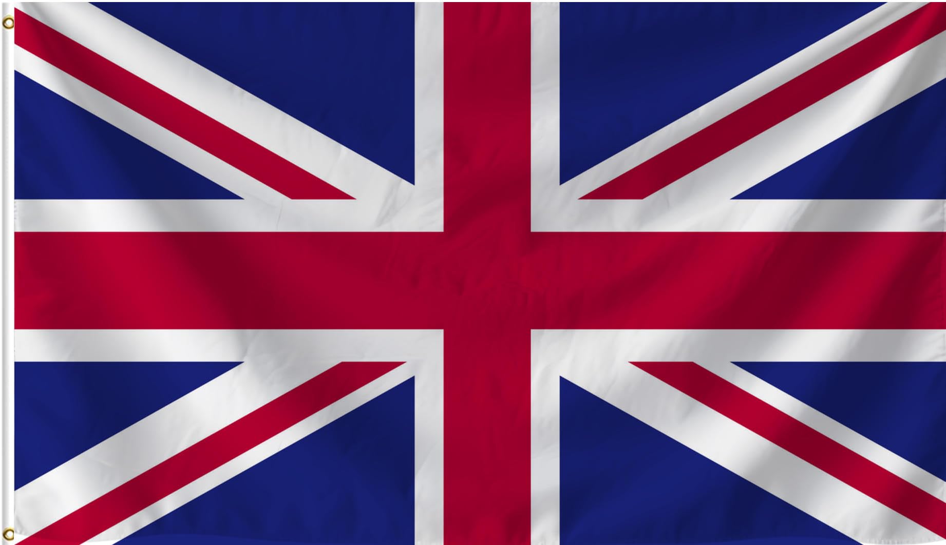 United Kingdom Flag 6X10FT, 180X300CM Union Jack UK Flag,British National Flags,Vivid Color Double Stitched Outdoor and Indoor Decor Banner,UV Resistant Polyester Flags with Brass Grommets. (UK, 6X10)