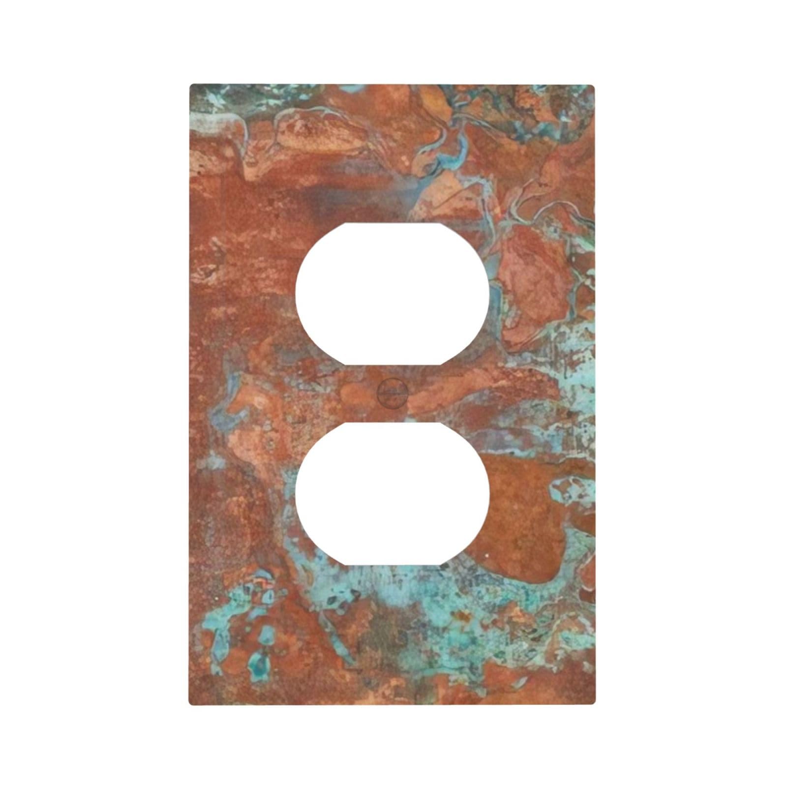 Rust Red Patina 1 Gang Duplex Outlet Covers Light Switch Cover Wall Plate Decorative Electrical Receptacle Faceplate for Home Wall Panel Decor