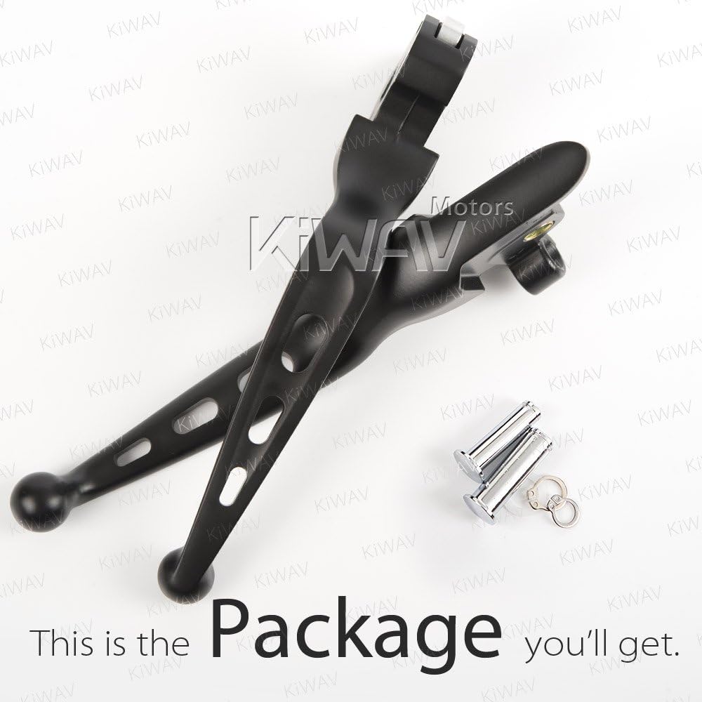 KiWAV Matte Black Aluminum Hand Control Brake Clutch Lever 3-Hole Compatible for Harley 2014-2016 Touring OEM #36700064