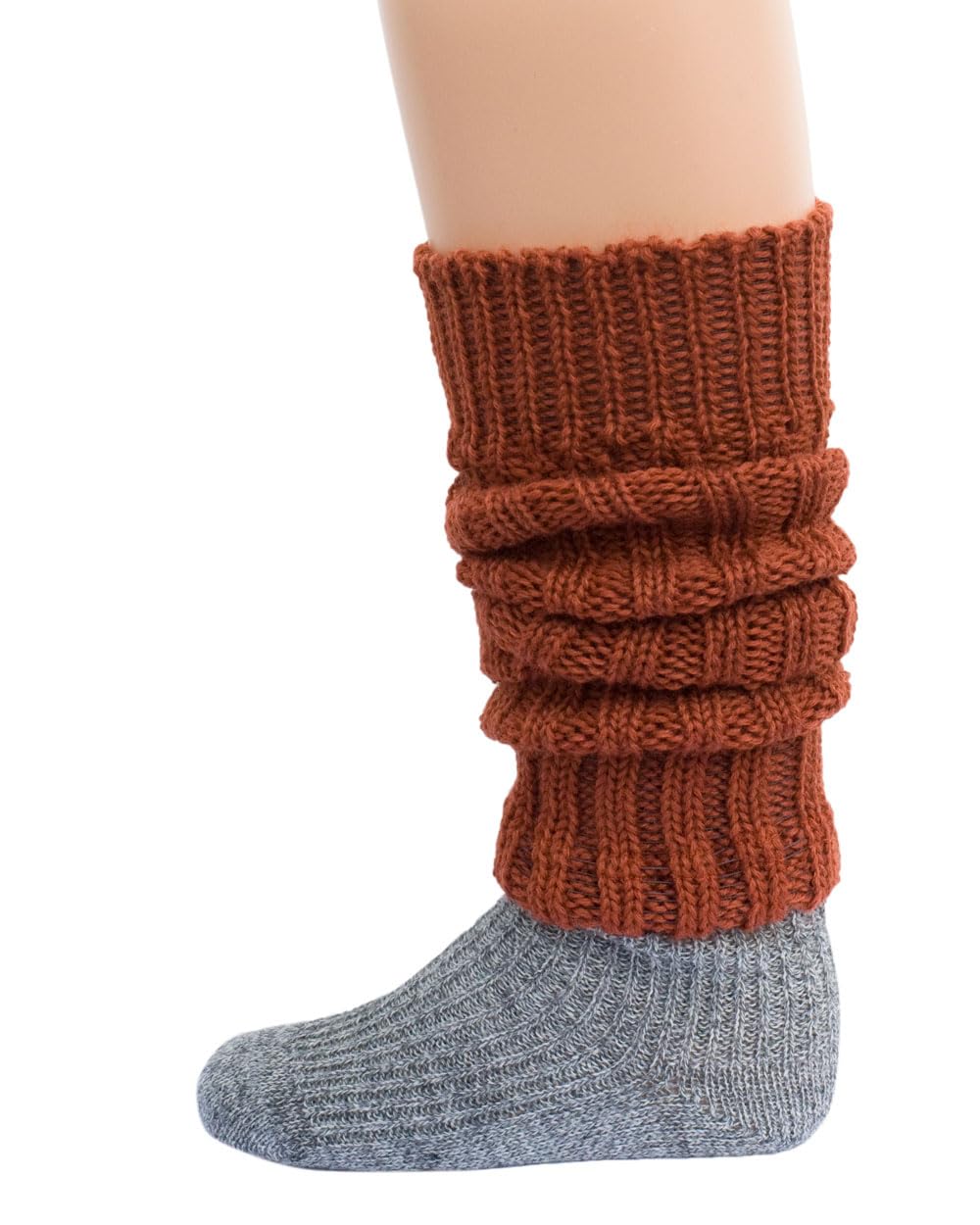 Hirsch Natur Begonia Merino Children's Leg Warmers Chunky Knit 100% Virgin Wool (Kbt), One Size