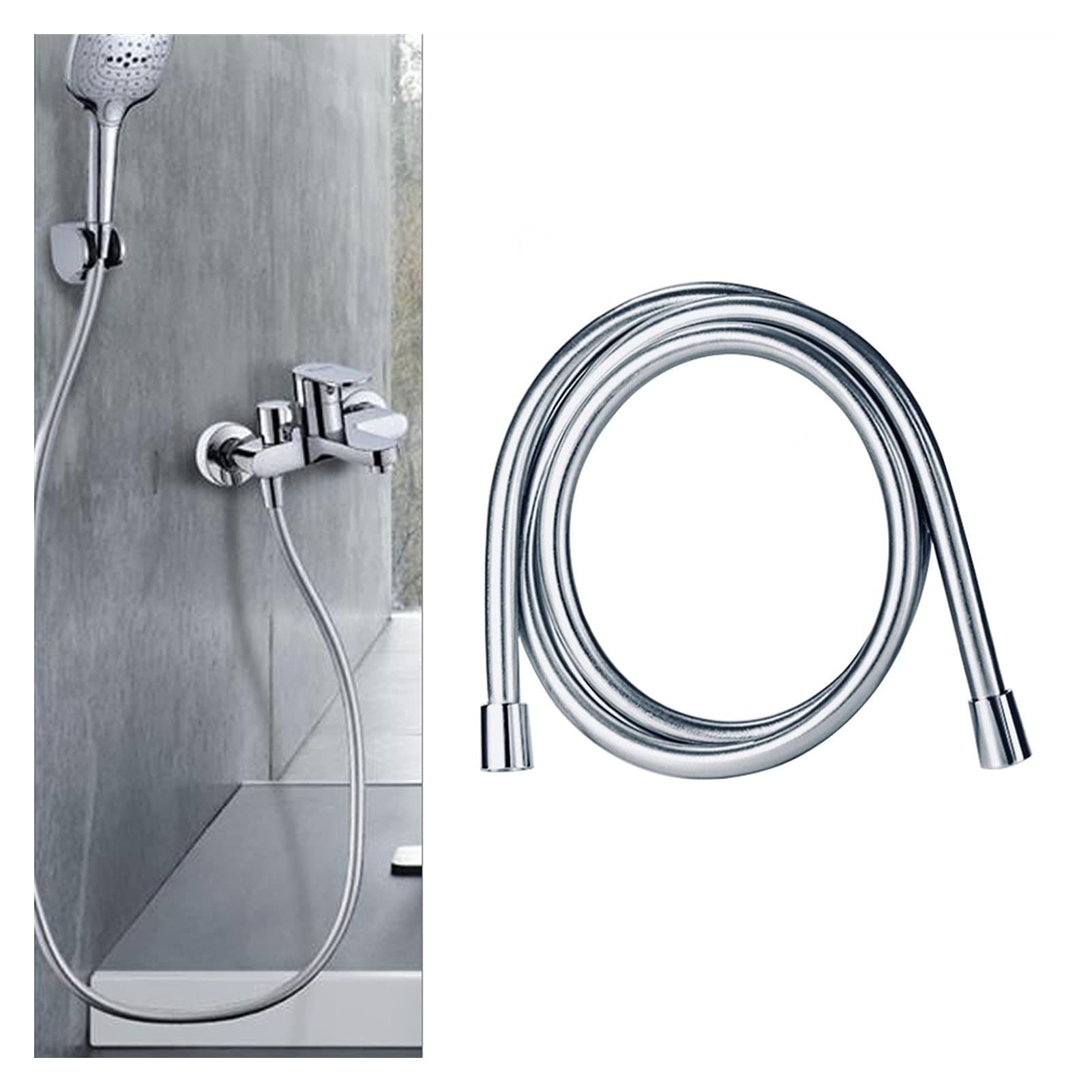 Tuyaux de plomberie, Tuyau de Chauffe-Eau, Tuyau de Douche Flexible, Tuyau de Douche Lisse Haute Pression 1,5 m/2 m adapté au pommeau de Douche à Main de Bain, Tuyau de Douche Flexible