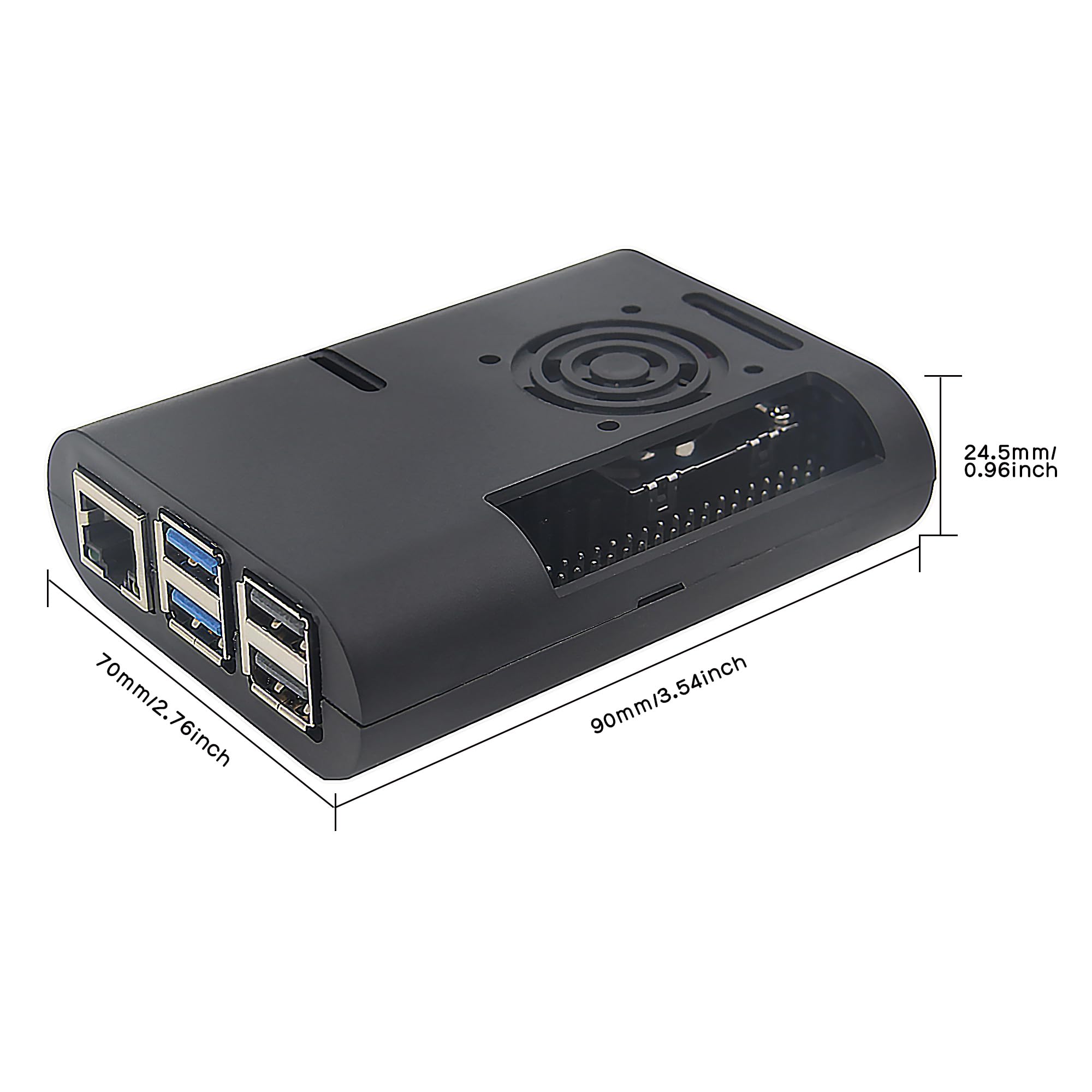 Raspberry Pi 5 ABS Case with Active Fan Cooler