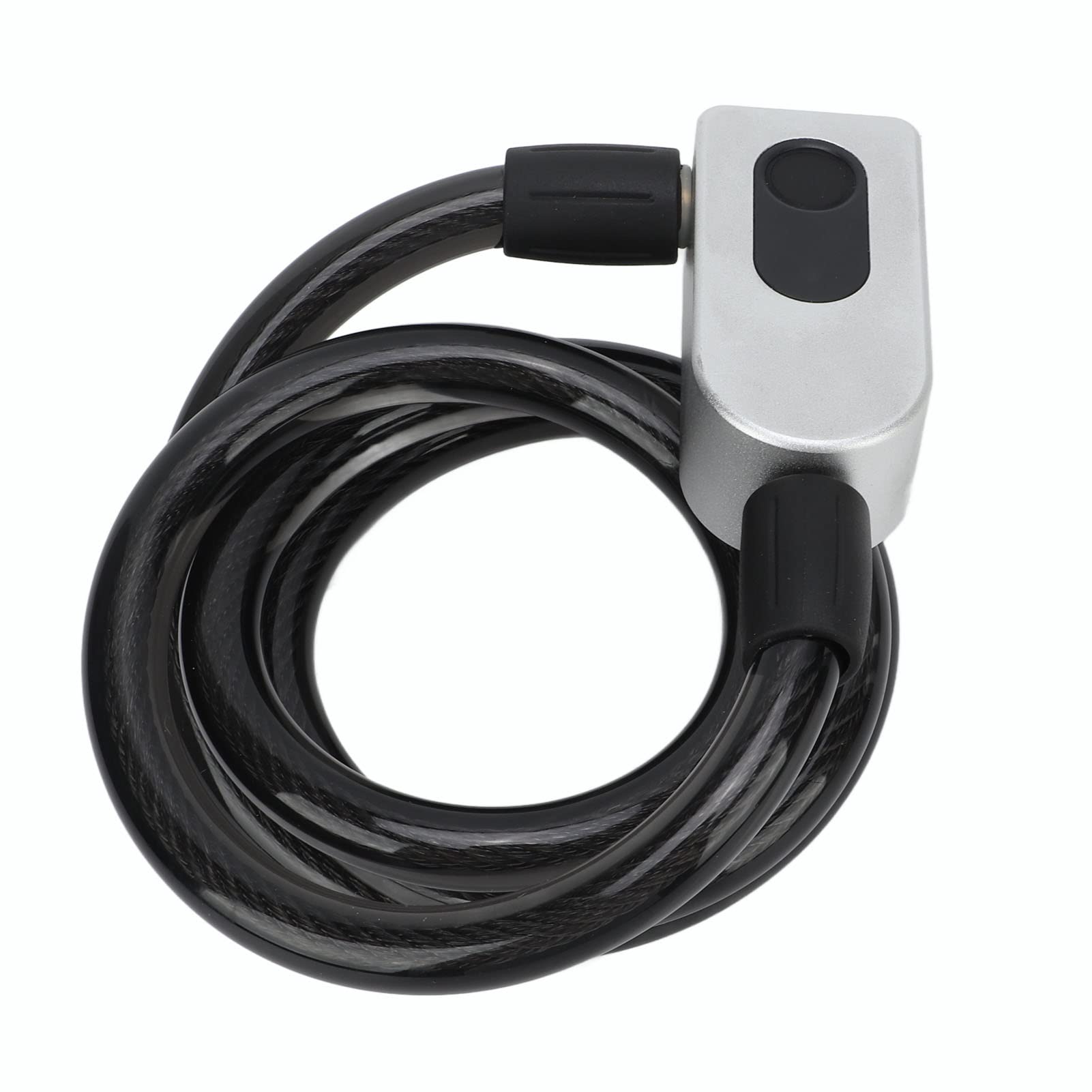 Rosvola Candado de Cable Inteligente con Huella Digital Bluetooth para Bicicletas de Montaña y Motocicletas con Carga USB e Impermeabilidad IP67, Aleación de Aluminio y Alambre de Acero