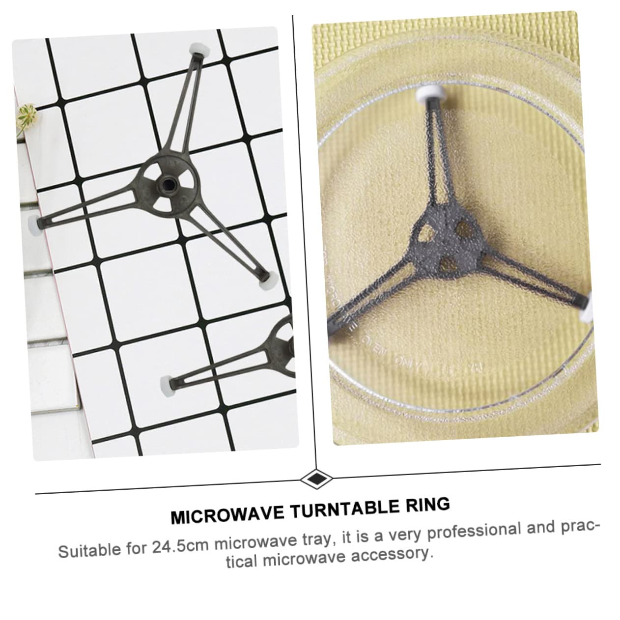 HAKIDZEL Microwave Oven Turntable Stand Plastic Microwave Flat Turntable Holders Solid Structure Support Random