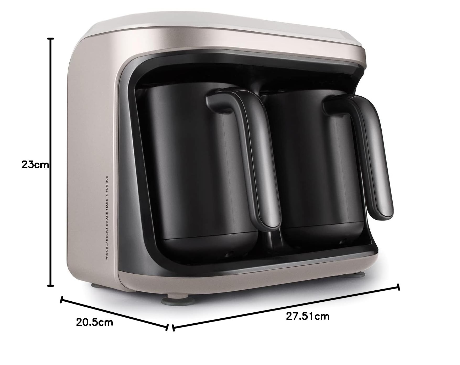 Karaca Hatır Hüps Duet Türkische Kaffeemaschine Beige 1400W Kaffeevollautomat-Coffee Maker, Turkisch Kaffemachinen- Einfach Kaffee Traditional Kaffeekocher