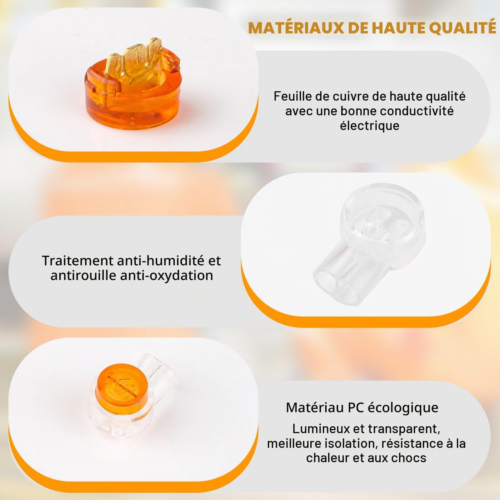 400 Pièces Connecteurs de Câble, K1 Connecteurs Transparent, Connecteurs de Câble Téléphonique Étanche, Connecteur Telephone pour Câble de Données Câble Téléphone