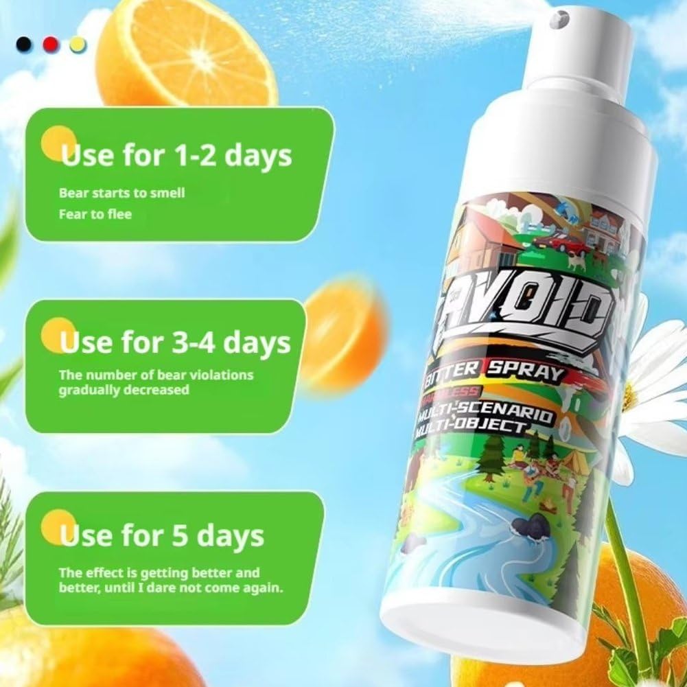 Spray przeciwko niedźwiedziom, 295 ml, spray do samoobrony przed niedźwiedziami, nadaje się na kemping, wędrówki i wędkarstwo