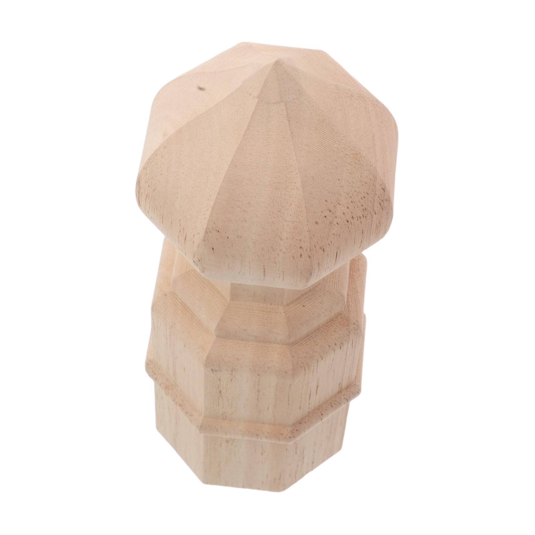 Pommeaux d'escalier en bois brut beige style européen