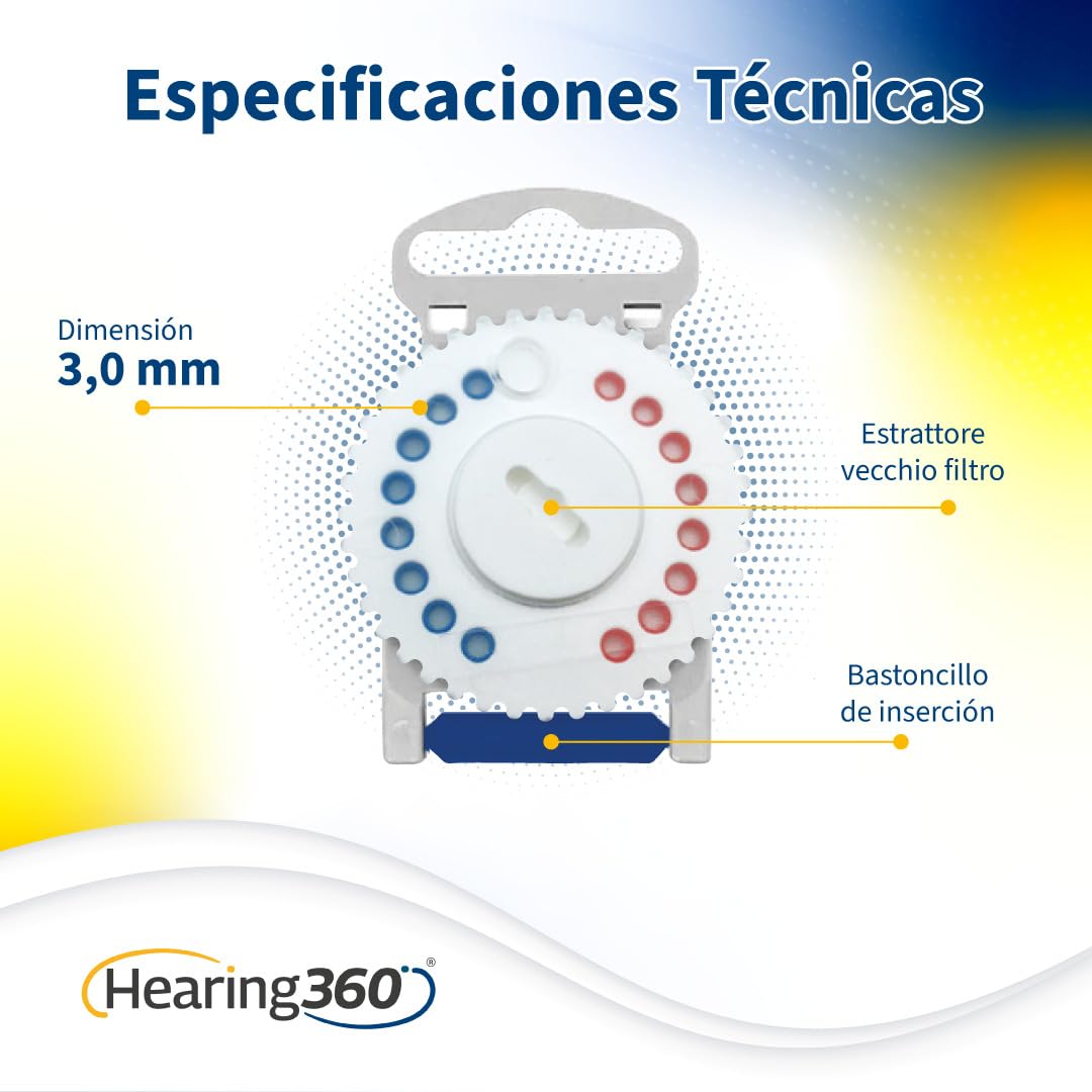 Filtros protector de humos HF3 para audífonos Phonak, Resound, Beltone, Interton