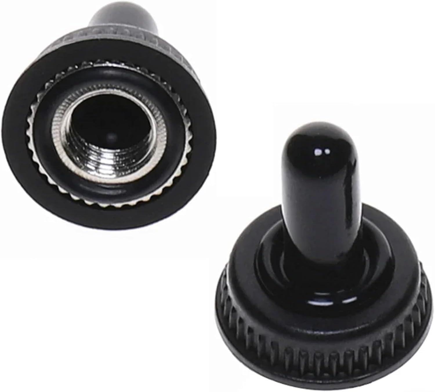 2PCS Toggle Switch 6mm Miniature Single Pole Double Throw Waterproof Cap Electronic Gadgets 6A Home Improvement Switches(Waterproof Cap)