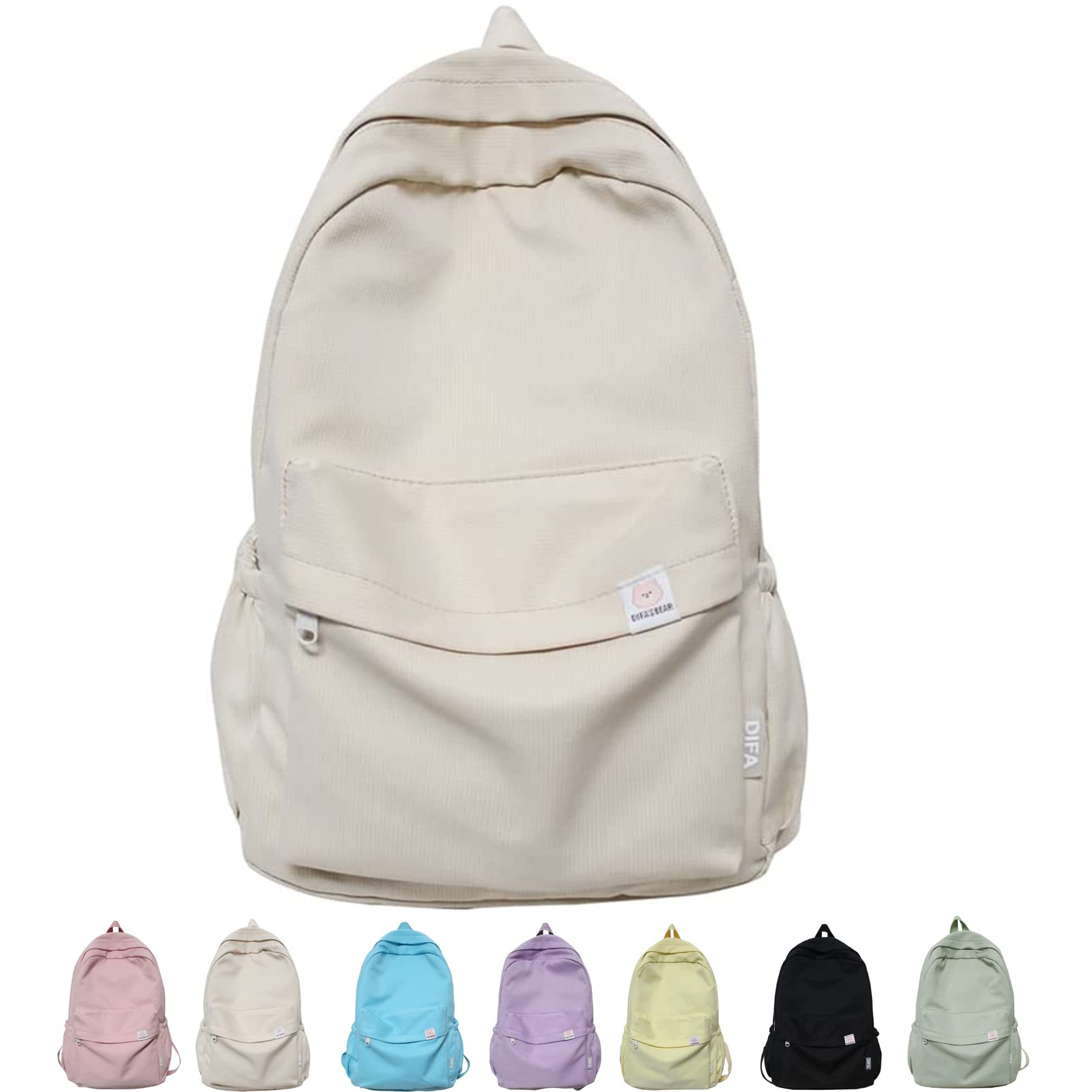 Ansair Women's White Backpack For School,Light Academia Aesthetic Backpack,Preppy Backpack Kawaii Backpacks For Teens Girls (Color : )