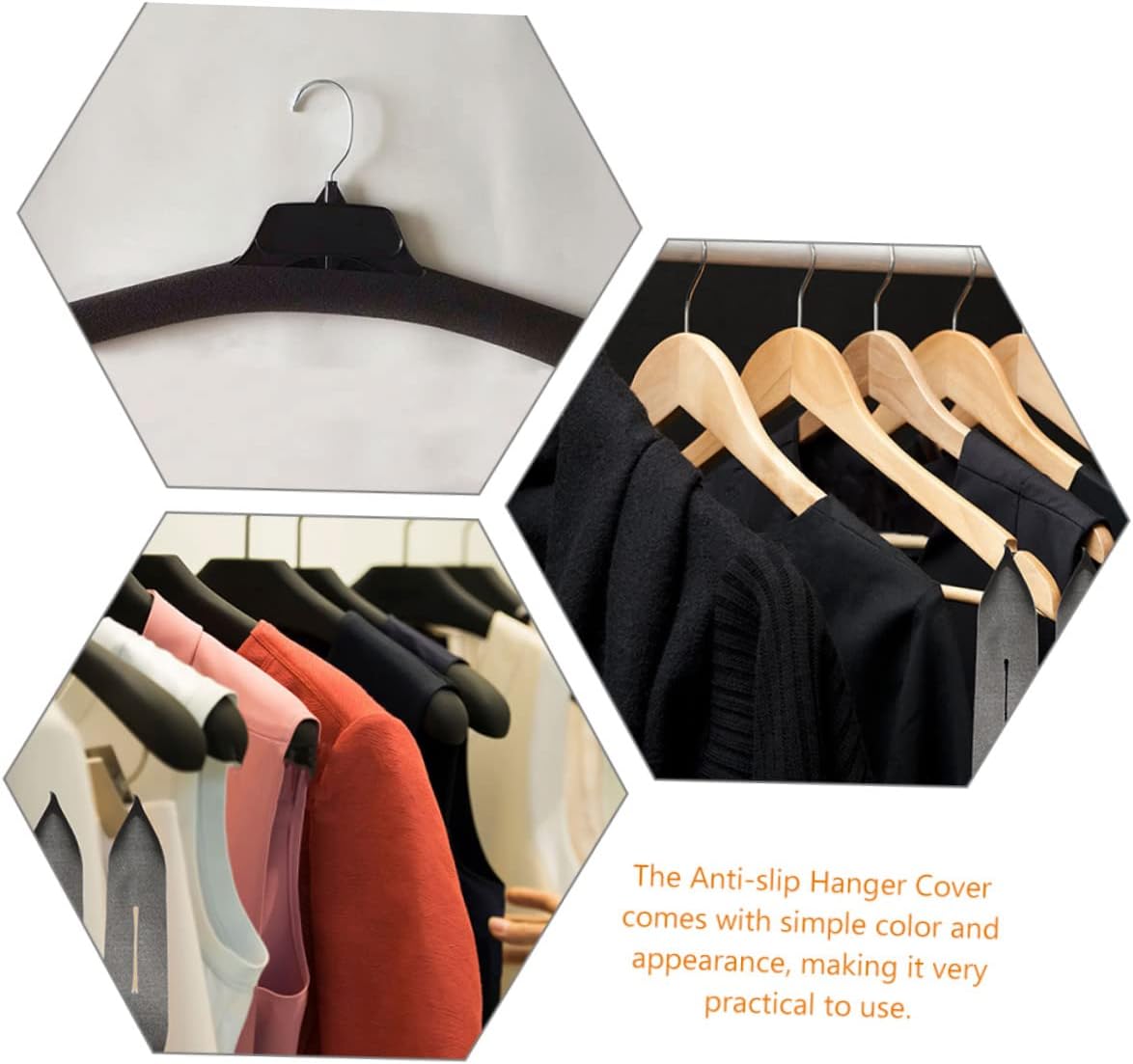 150pcs Non- Hanger Sponge Covers Skid Protective Strips for Clothing Hangers Sleeves for Suits Fit