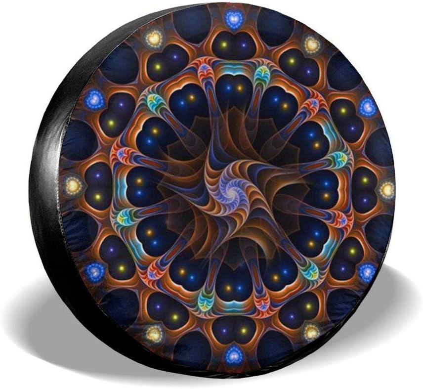 Spare Wheel Covers, Mandala Customized Waterproof Dust-Proof Universal Spare Wheel Tire Cover Fit for Car,Trailer, RV, SUV and Many Vehicle