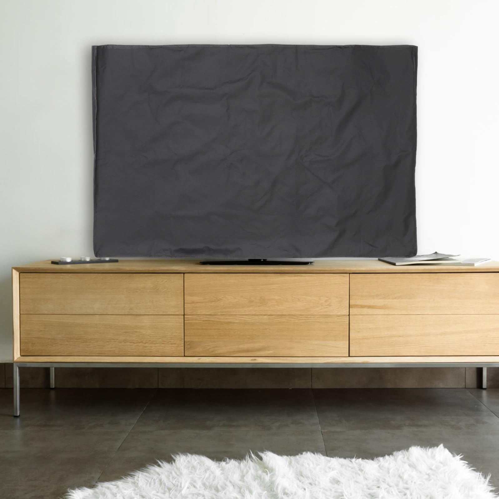 Gatuida Copertura Protettiva per Tv Interni ed Esterni Antipolvere e Traspirante per Schermo Televisore Facile da Pulire e Resistente Nero