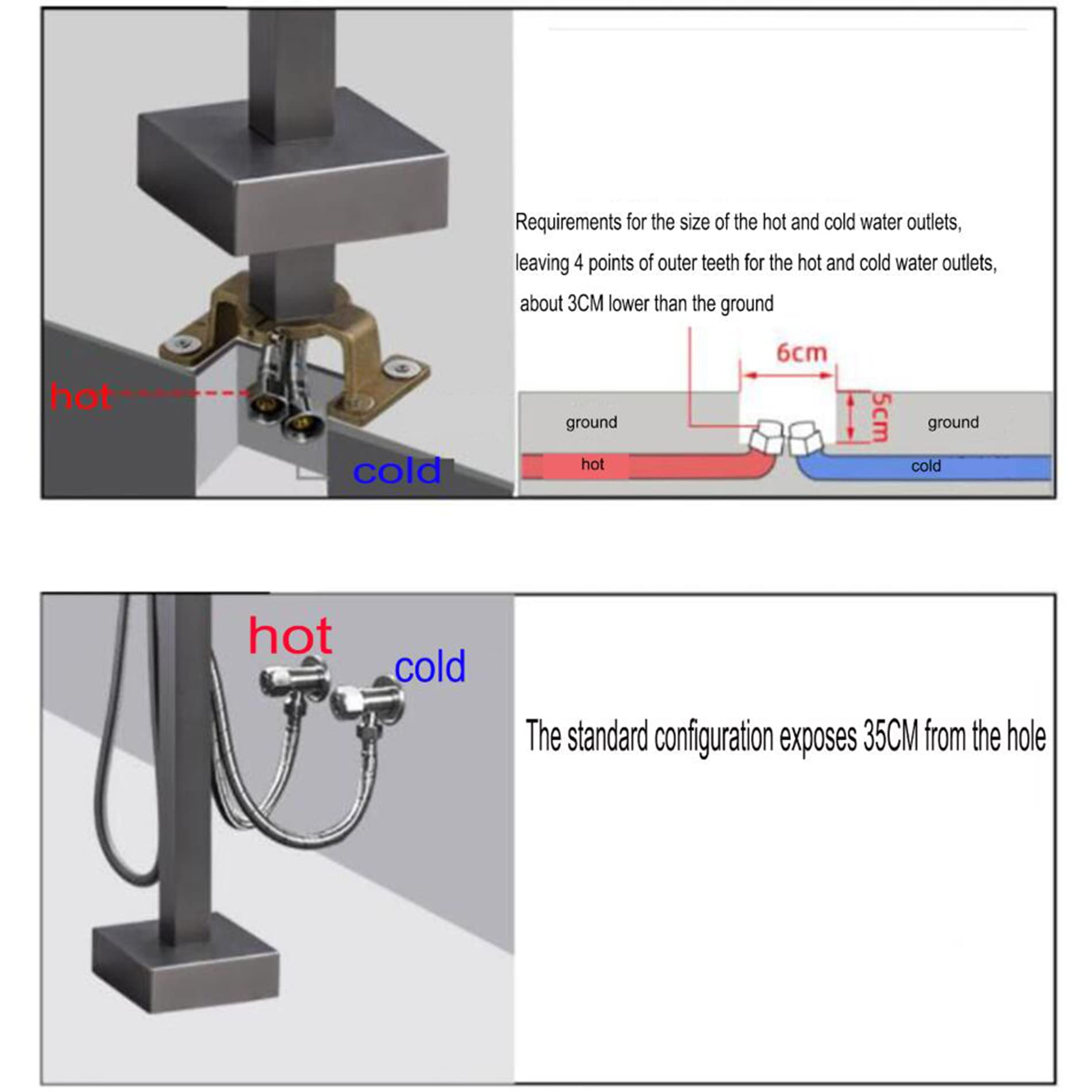 Rubinetto Per Vasca Pavimento In Piedi Da Bagno Con Beccuccio A Cascata E Spruzzatore A Mano,Freestanding Rubinetti Per Vasca, Nero（collegamento interno）