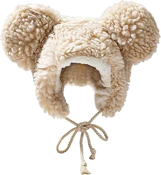 Fuzzy Bear Hat Unisex Fluffy Faux Fur Animal Critter Cap Ushanka