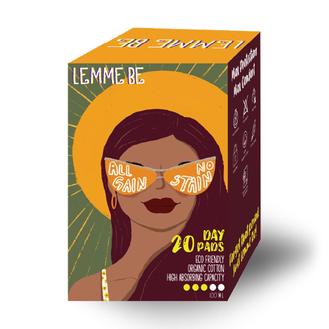 Lemme Be Sanitary Pads 100% Organic Cotton With Wings For Girls, Ultrasoft, Oxo Biodegradable, Rash Free Sanitary Napkins, Teen Day Pads, Pack of 20 (B0CNXXPRSB) Amazon Price History, Amazon Price Tracker