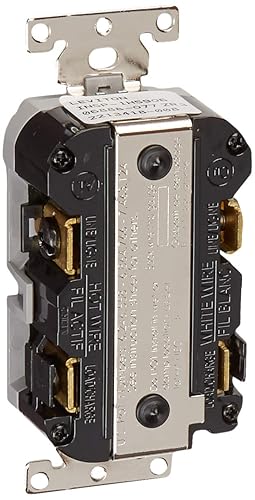 Miniatura 3 de Leviton G5362-WTW SmartlockPro GFCI Duplex Receptáculo dúplex, grado de especificaciones industriales de alta resistencia, WRTR, indicación de