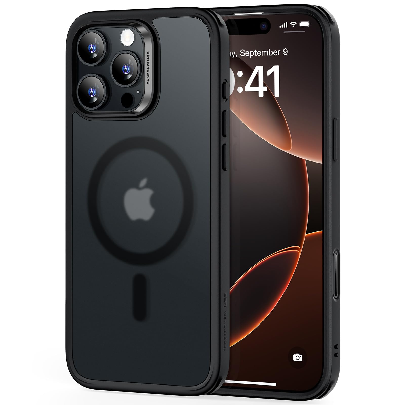 ESR für iPhone 16 Pro Max Hülle mit Kamerasteuerung Capture Button, Kompatibel mit Magsafe, Handyhülle iPhone 16 Pro Max Case, Anti-Vergilbung, Zertifizierter Militärschutz Starke Stoßfest, Schwarz