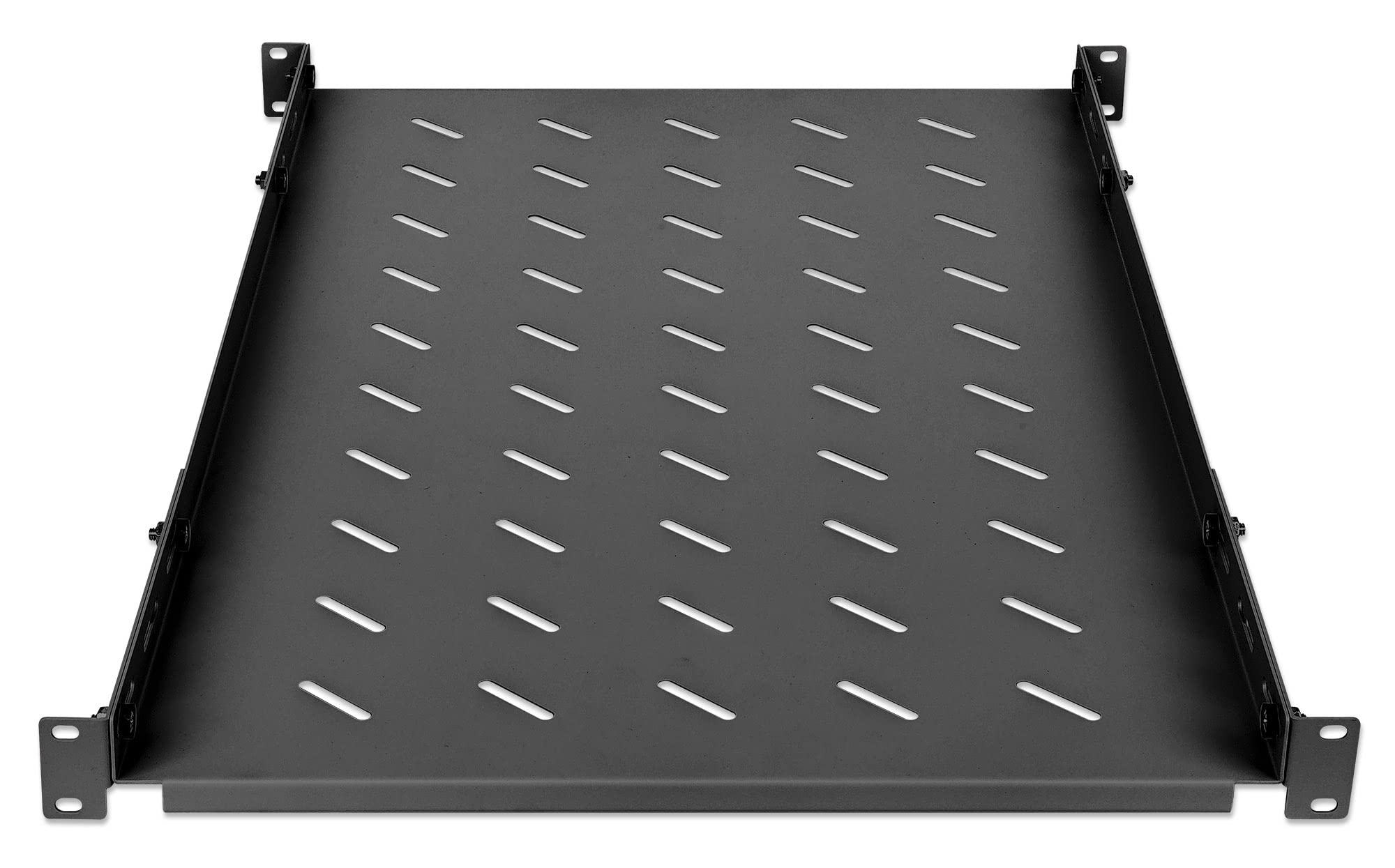 Intellinet 714716 Mensola 19" Fissa con profondità Regolabile da 750 a 950 mm 1U Nero Nero