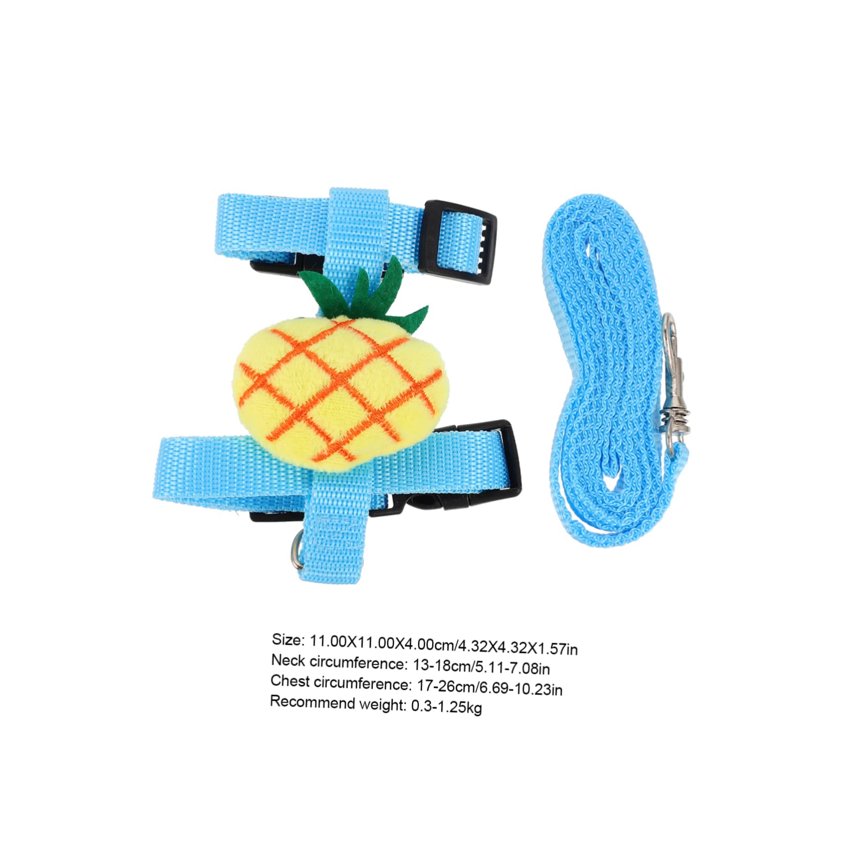 GALPADA 1Set Decorative Cat Harness and Leash Lightweight Kitten Traction Rope for Easy Walking Summer Present for Cats and Kittens Pineapple Design