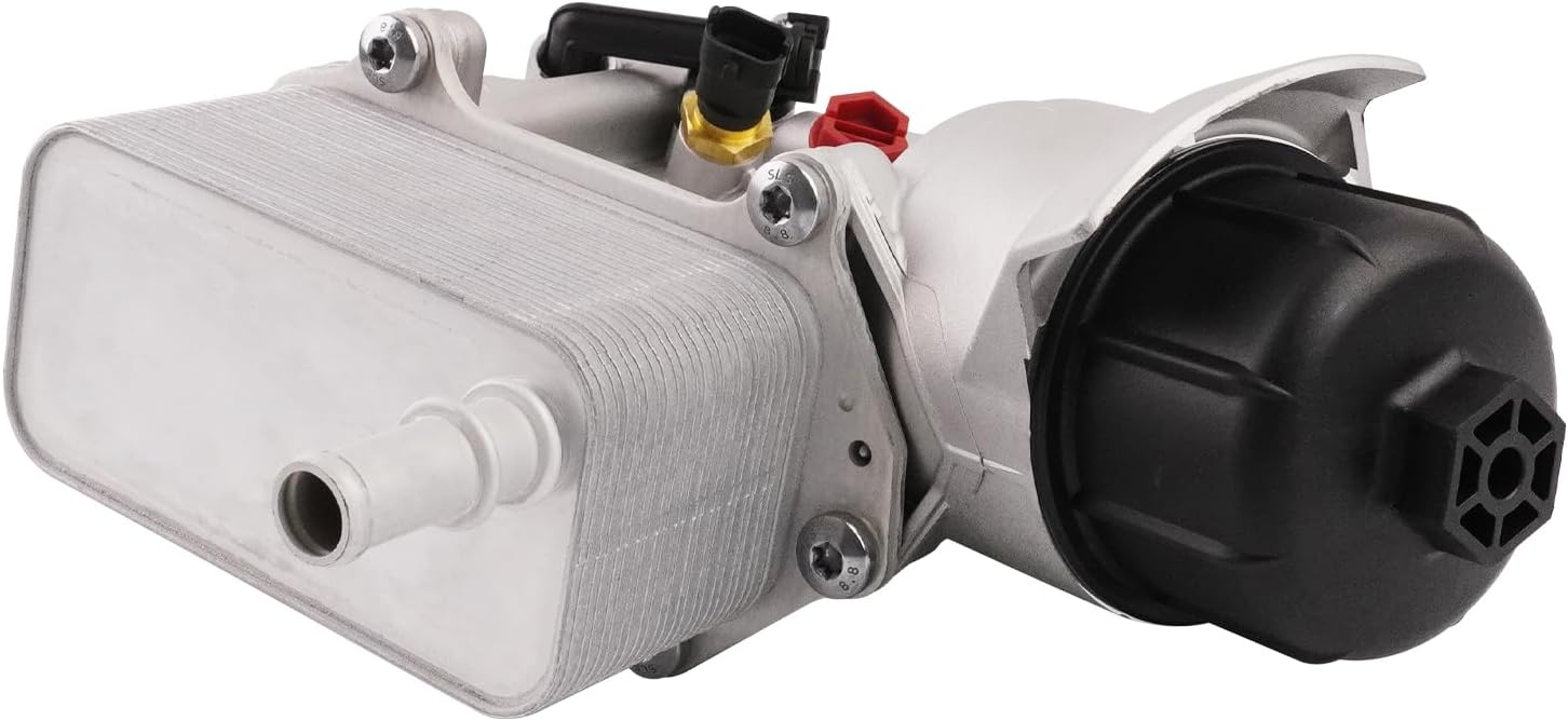 Aluminum Engine Oil Cooler and Oil Filter Housing Adapter Gaskets Sensor Compatible with 2014-2019 Ram 1500 3.0l v6 turbo diesel engine Replacement 68531248AA 68624177AA 68229403AA