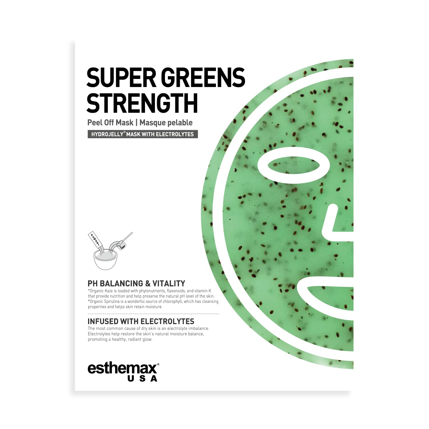 Amazon.com : [esthemax] SUPER GREENS STRENGTH HYDROJELLY® MASK