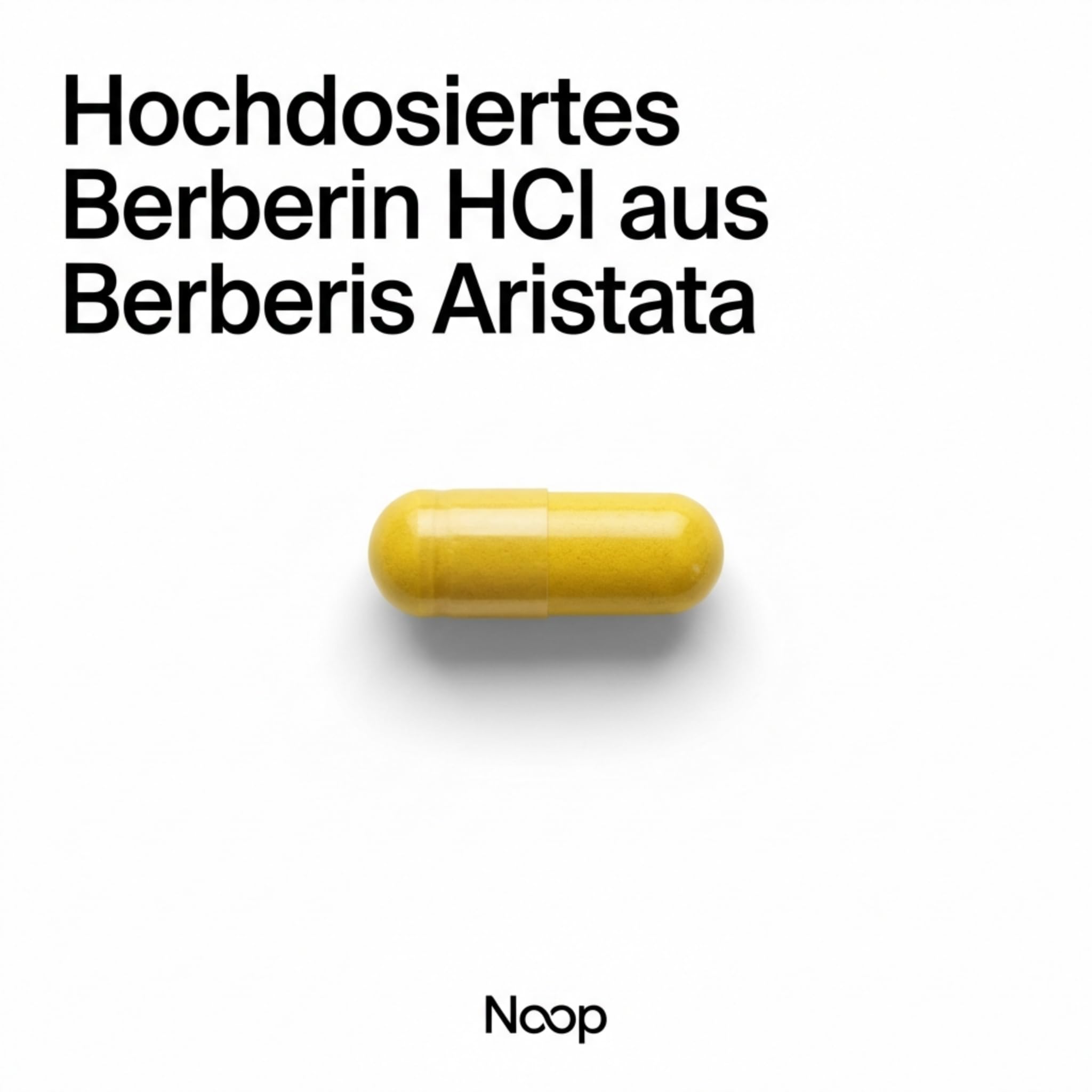 NOOP Berberin HCl Kapseln hochdosiert – 35:1 Extrakt aus Berberis Aristata Wurzel, natürliche Unterstützung für Herz und Kreislauf – vegan & laborgetestet, Made in Schweden, 400 mg und 60 Kapseln
