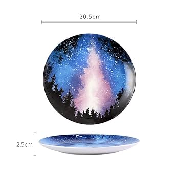 Amazon.co.jp: XHYRB 8インチの星空宇宙プレートセット陶磁器