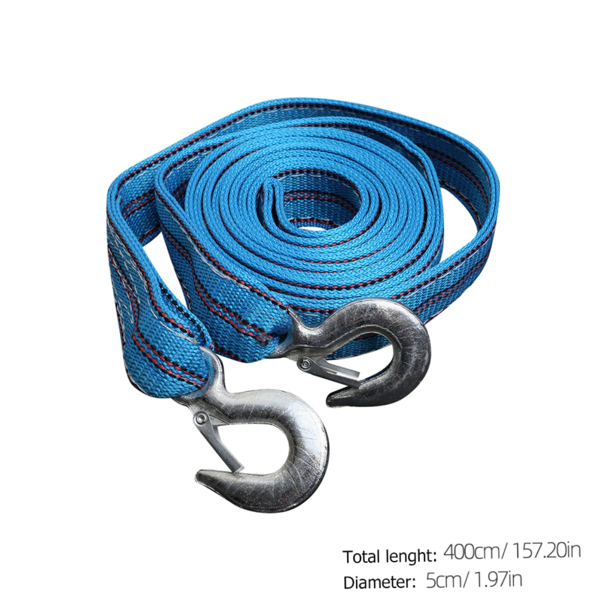 Mobestech 1pezzi Corda Di Traino Stabile e Resistente Gancio Per Emergenze e Campeggio Cinghia Di Trazione Pratica Per Auto e Veicoli Fuoristrada Capacità Tonnellate